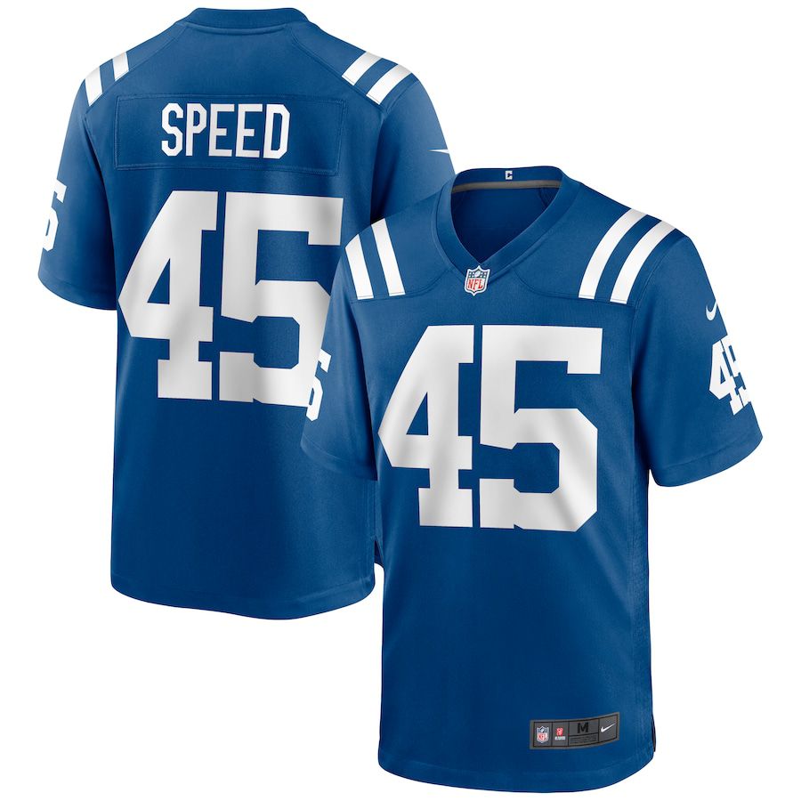 Men Indianapolis Colts 45 E.J. Speed Nike Royal Game NFL Jersey